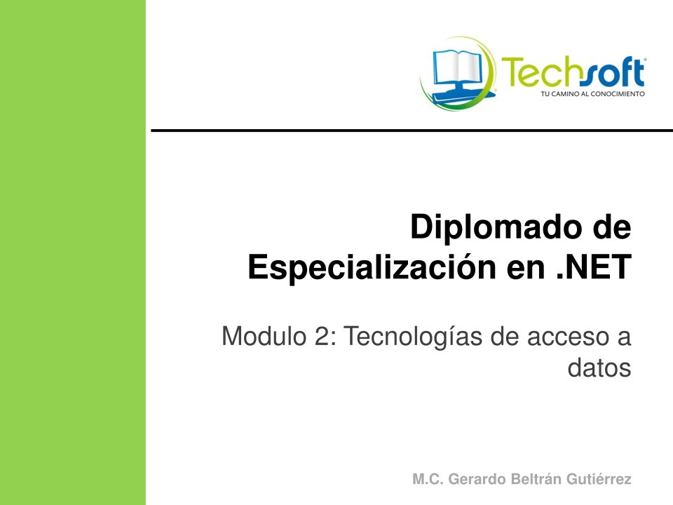 Imágen de pdf Modulo 2: Tecnologías de acceso a datos - Diplomado de Especialización en .NET